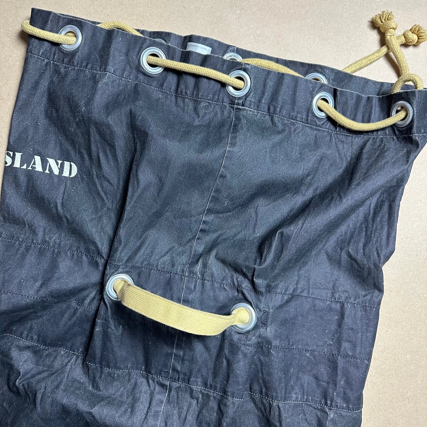 S/S 1986 Midnight Grey Sail Cloth Marina Duffle Sack