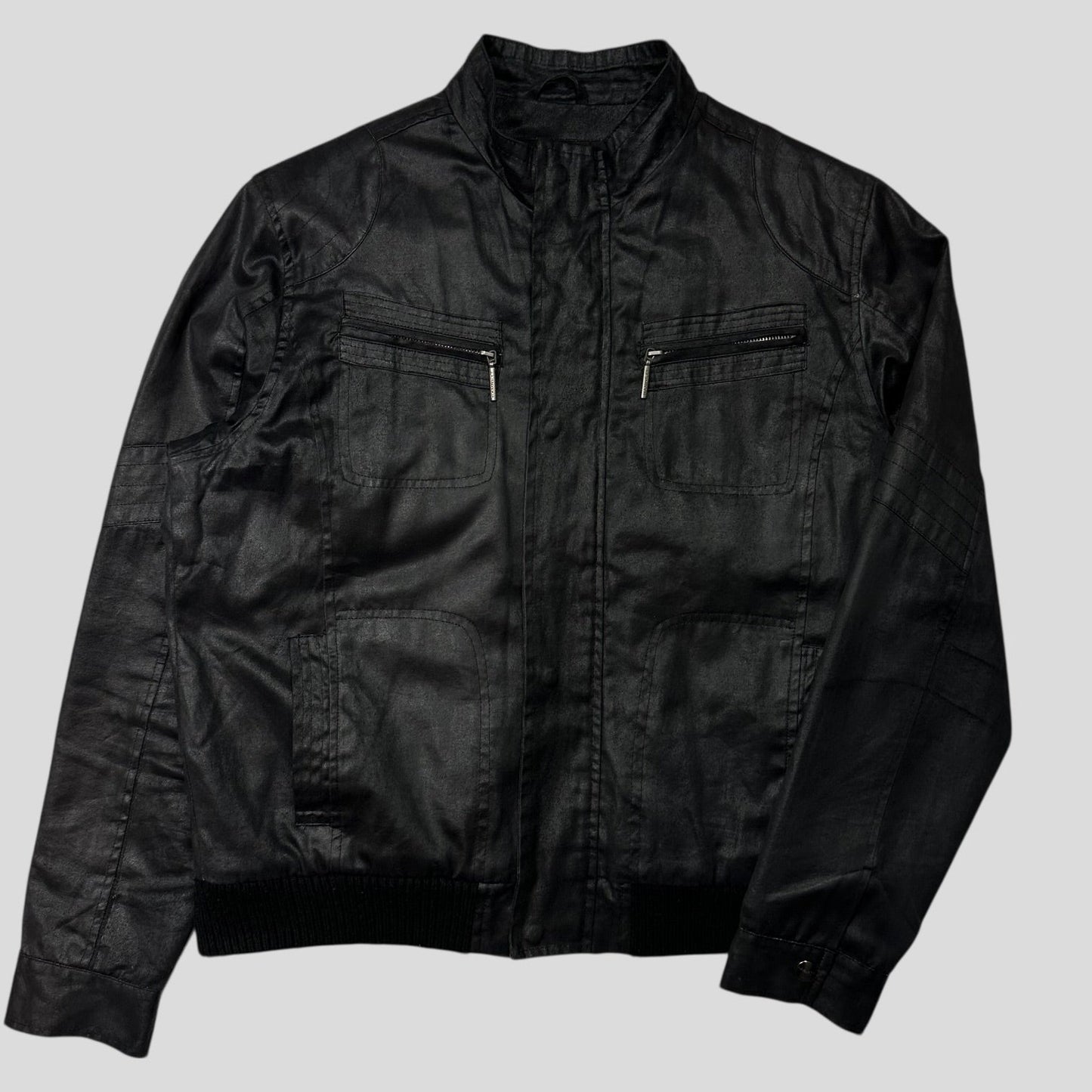 Kathrine Hamnett 00’s Poly Cotton Moto Bomber Jacket - M/L | Default Title, Black