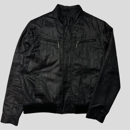 Kathrine Hamnett 00’s Poly Cotton Moto Bomber Jacket - M/L | Default Title, Black