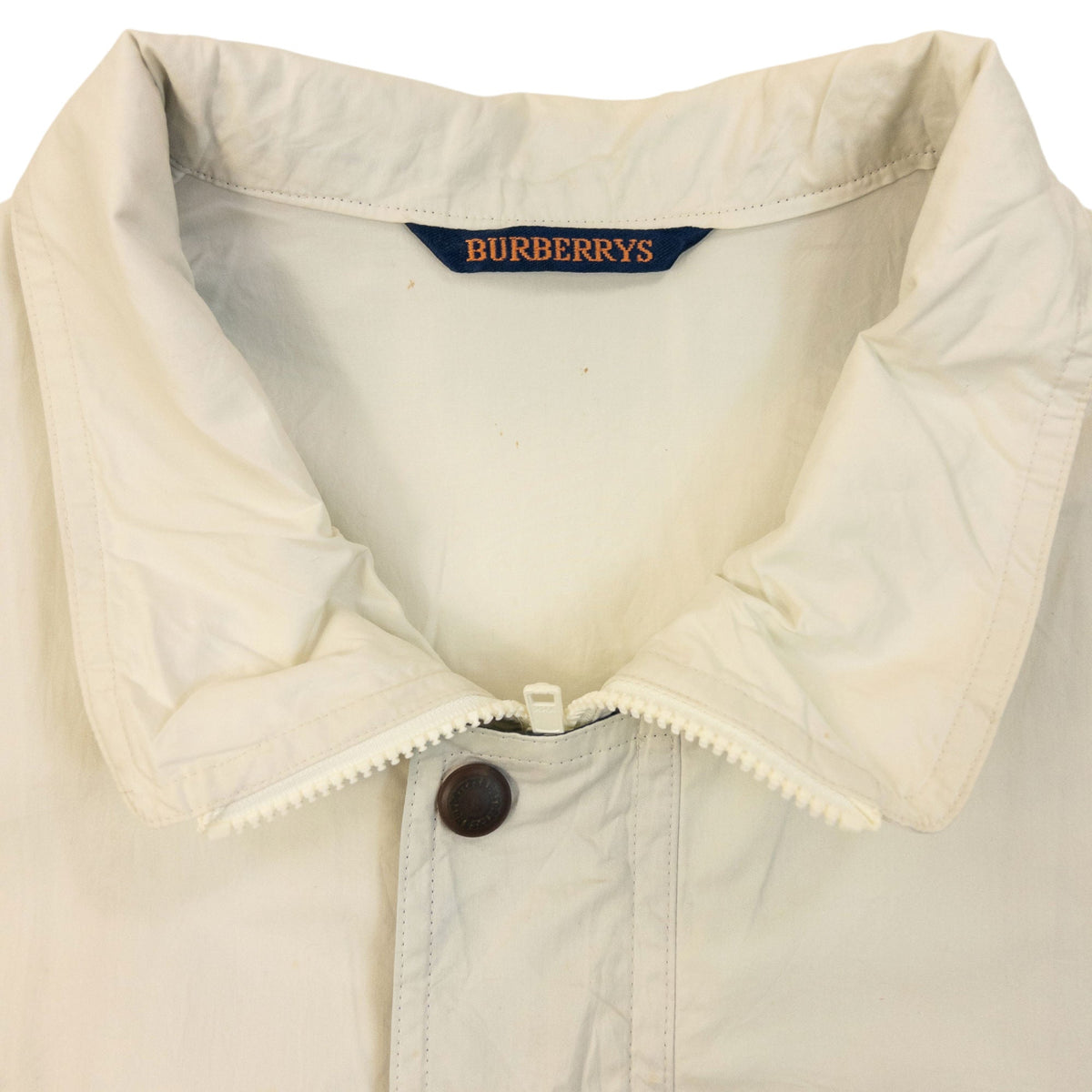 Vintage 90s Burberry Zip Up Jacket Size XS | XS, Cream