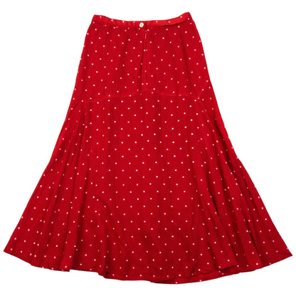 Vintage 2000s Issey Miyake Polka Dot Skirt Womens Size M | Medium, Red