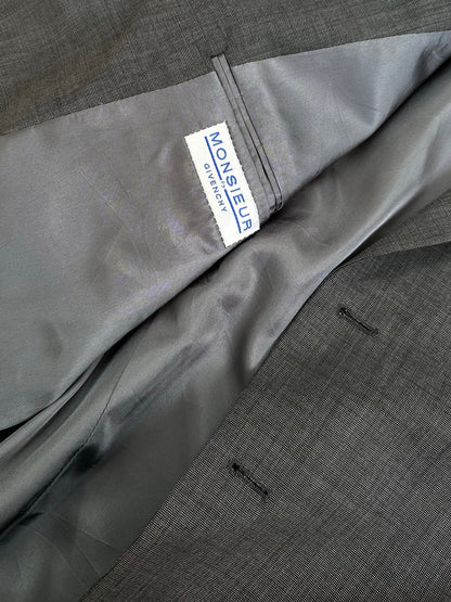 Givenchy 1990s Pure Worsted Wool Single Breasted Blazer - 42L