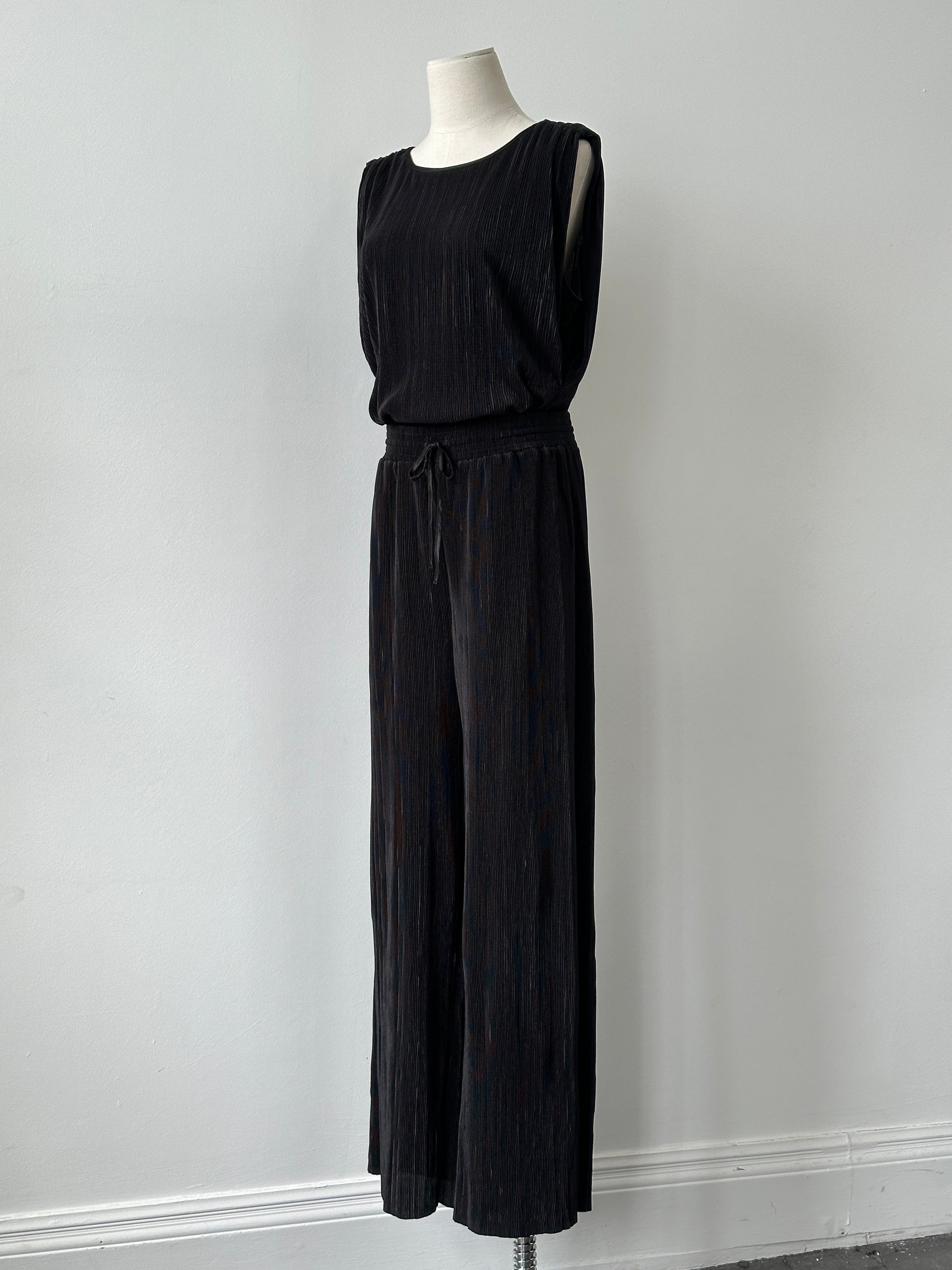 DKNY 2000s Pleated Wide Leg Two Piece Set - M/W28
