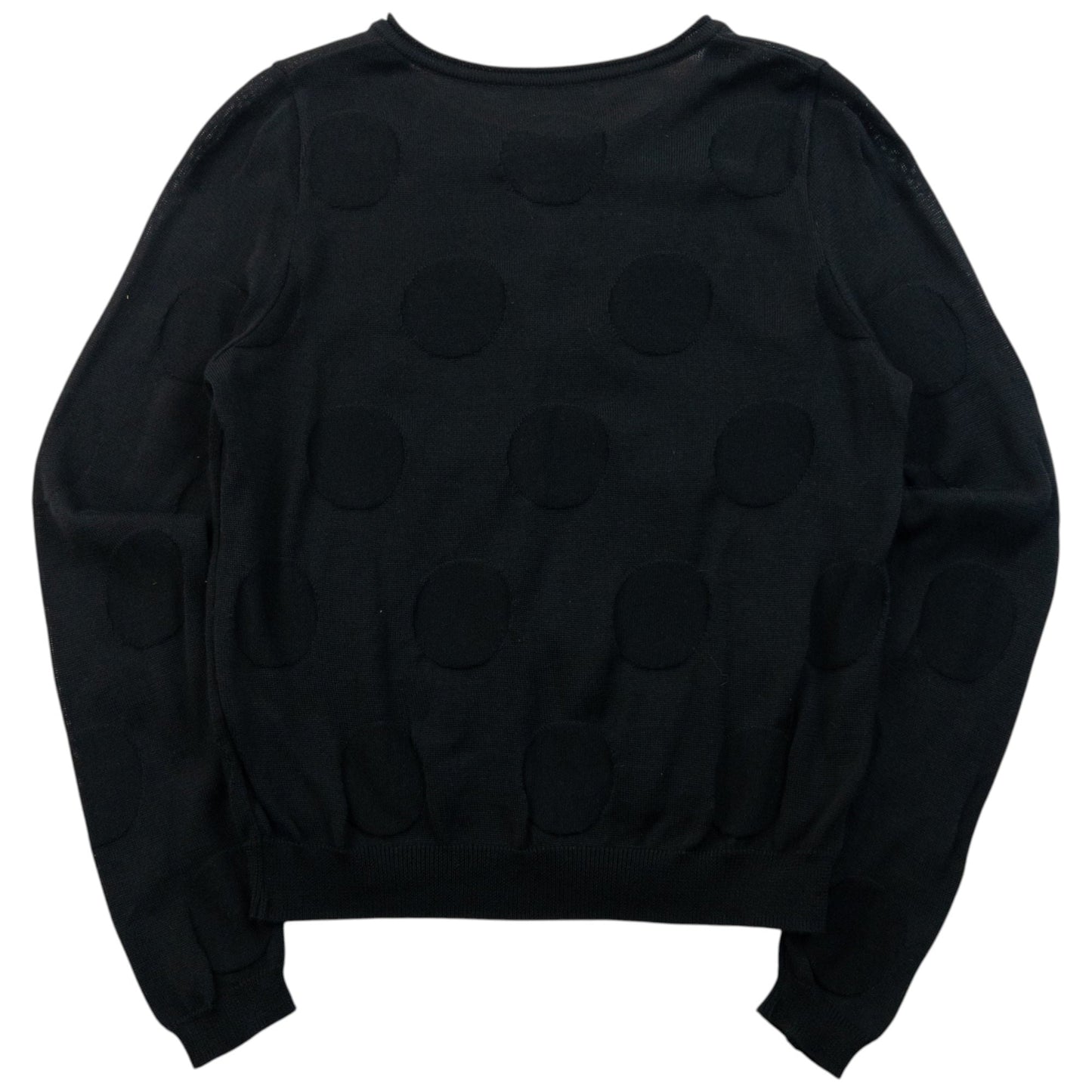 Vintage 90s Yohji Yamamoto Polka Dot Cardigan Womens Size M | Medium, Black