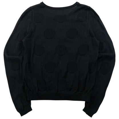 Vintage 90s Yohji Yamamoto Polka Dot Cardigan Womens Size M | Medium, Black
