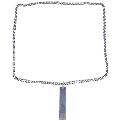 Vintage Gucci Silver Pendent Double-Chain Necklace | O/S, Grey