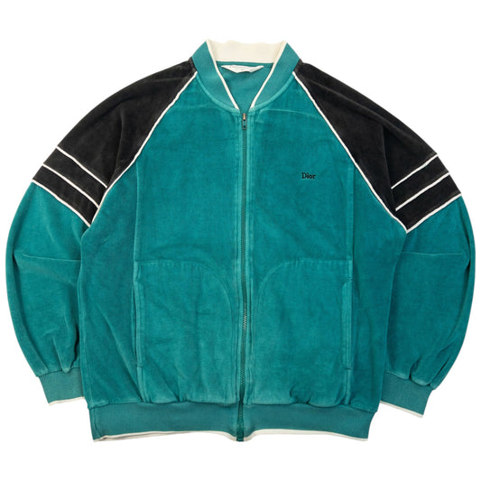 Vintage 90s Dior Monsieur Velour Track Jacket Size S | Small, Multicoloured