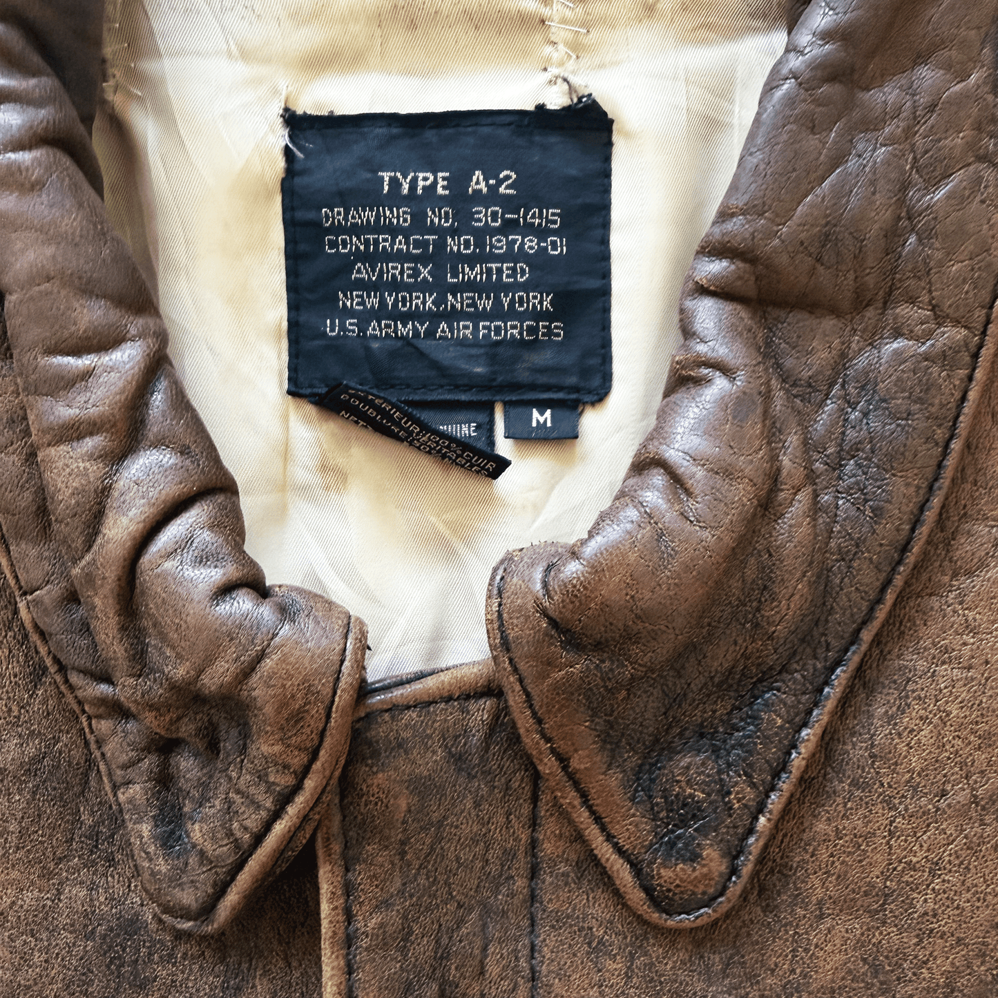 Avirex 1988 Original A2 Leather Flight Jacket - M | Medium, Brown