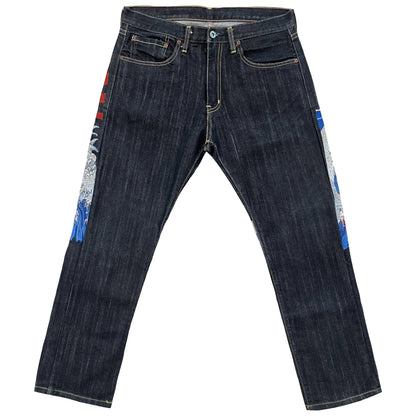 Sugoi Embroidered Koi Fish Jeans - W32”