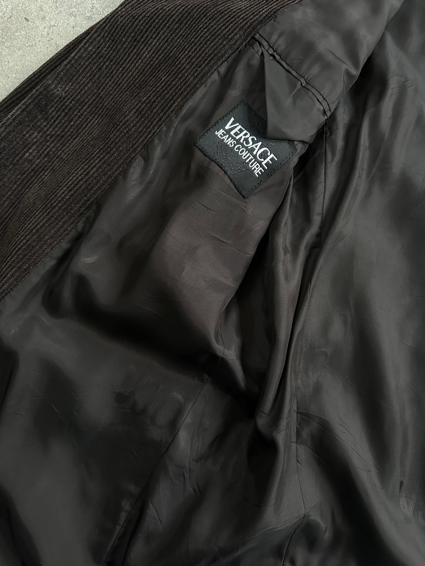 Versace Pure Cotton Corduroy Single Breasted Blazer - 40L/L