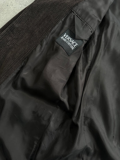 Versace Pure Cotton Corduroy Single Breasted Blazer - 40L/L