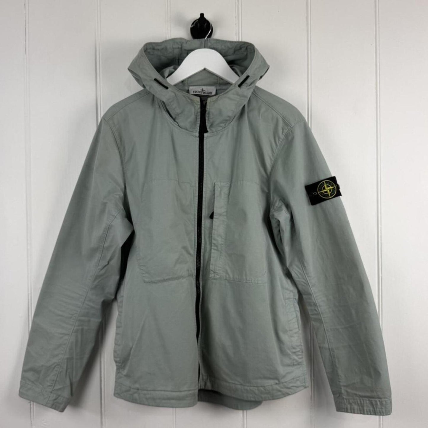 Stone Island Supima Cotton Twill Stretch-TC Jacket Sage Green (L) | Large, Green