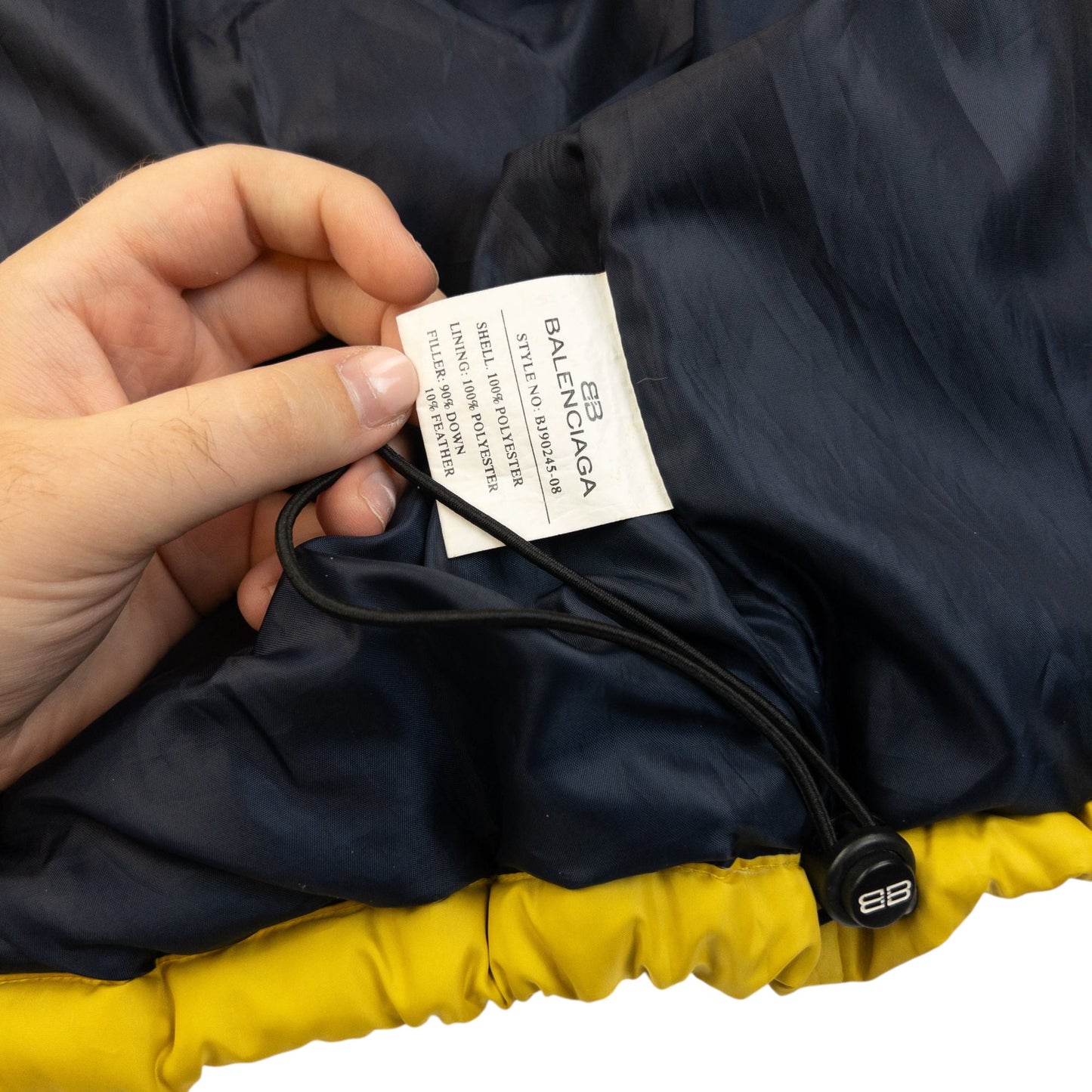 Vintage 90s Balenciaga Zip Up Puffer Jacket Size M | Medium, Yellow