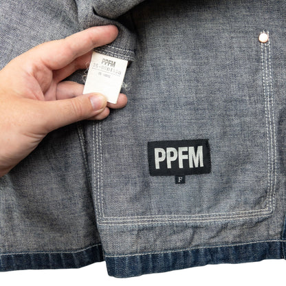 Vintage 2000s PPFM Zip Up Denim Jacket Size S | Small, Blue