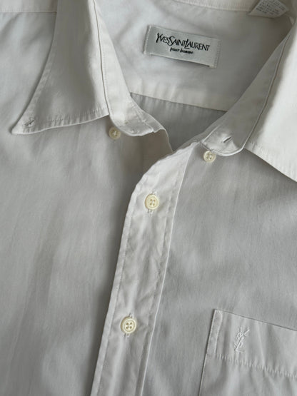 Yves Saint Laurent Pour Homme 2000s Cotton Logo Shirt -