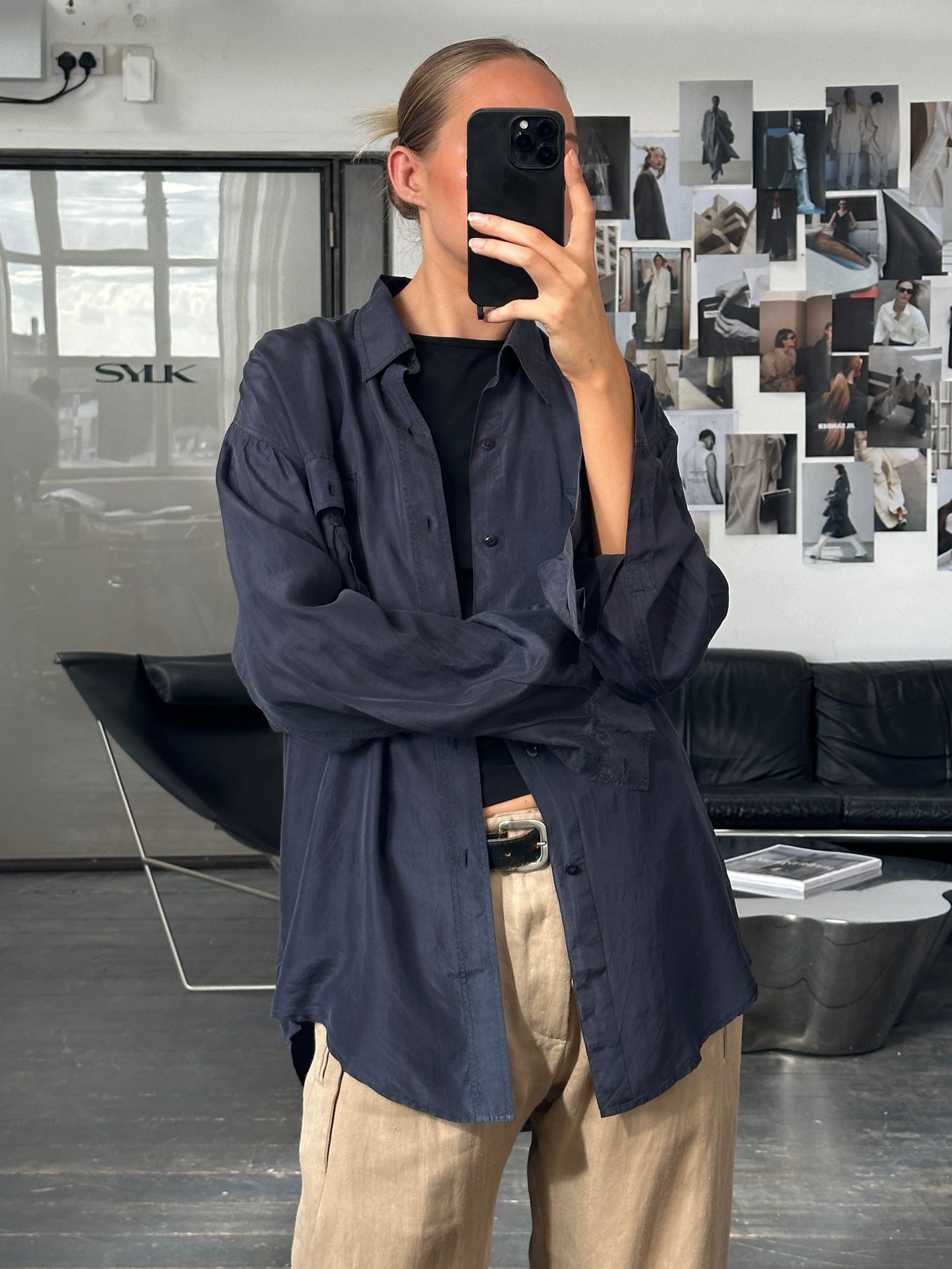 Vintage 1990s Relaxed Pure Silk Shirt - XL