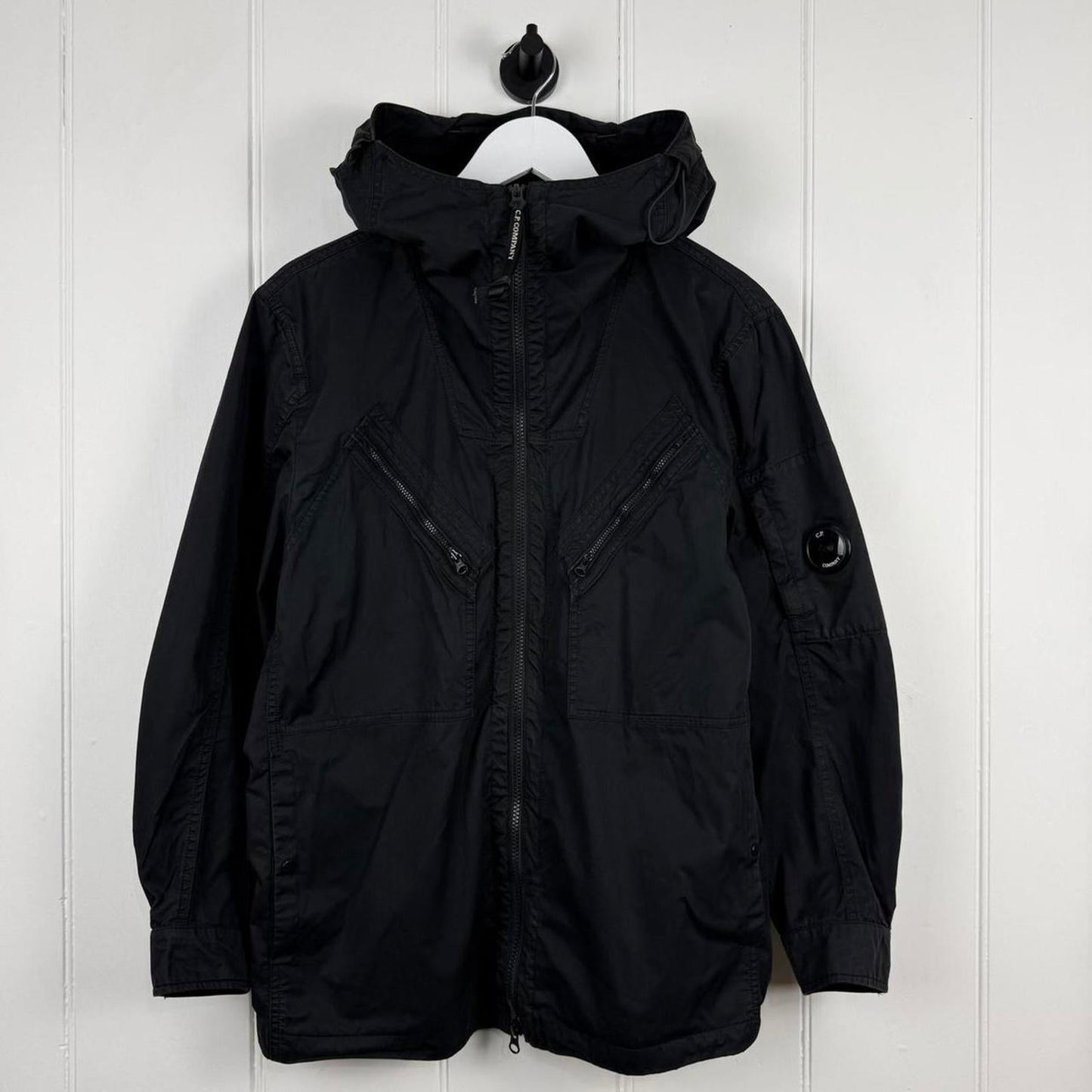 CP Company Canvas Zip Jacket Black (L) | Large, Black