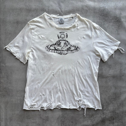 VIVIENNE WESTWOOD DISTRESSED T-SHIRT | O/S, Red