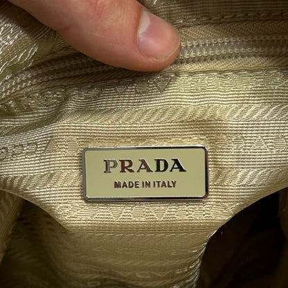 Prada Milano 00’s Nylon Tote Shoulder Bag | O/S, Cream