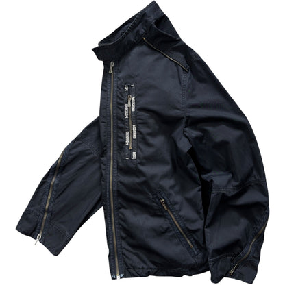 Moschino 00’s Sleeve Zipper Jacket M | Medium, Navy