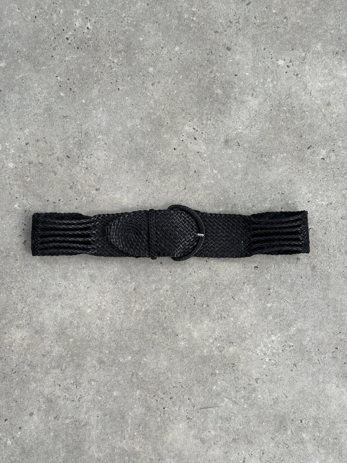 Nicole Farhi 1990s Woven Leather Chunky Belt - One size