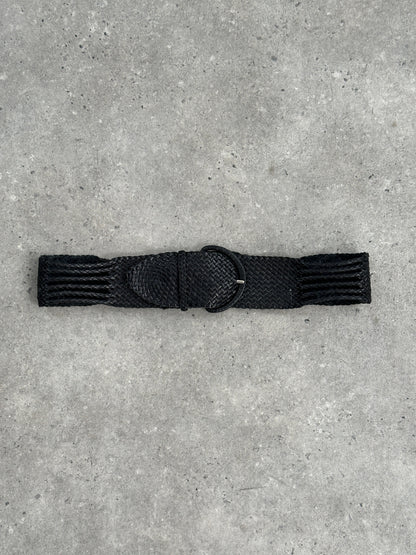 Nicole Farhi 1990s Woven Leather Chunky Belt - One size