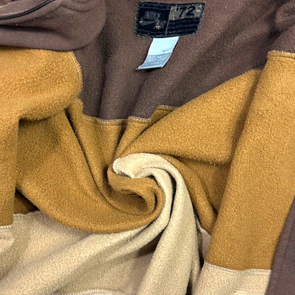 Nike Air AW04 Heavyweight Cotton Striped Hoodie - M | Brown