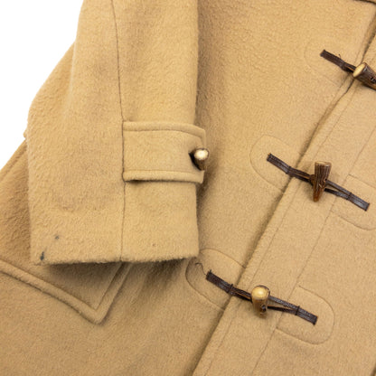 Vintage 90s Burberry Nova Check Lined Wool Duffle Jacket Size XL | O/S, Beige