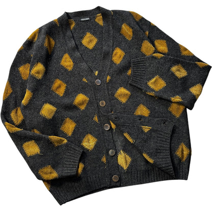 Giorgio Armani 80’s Diamond Pattern Soft Knit Cardigan XL | XL, Grey