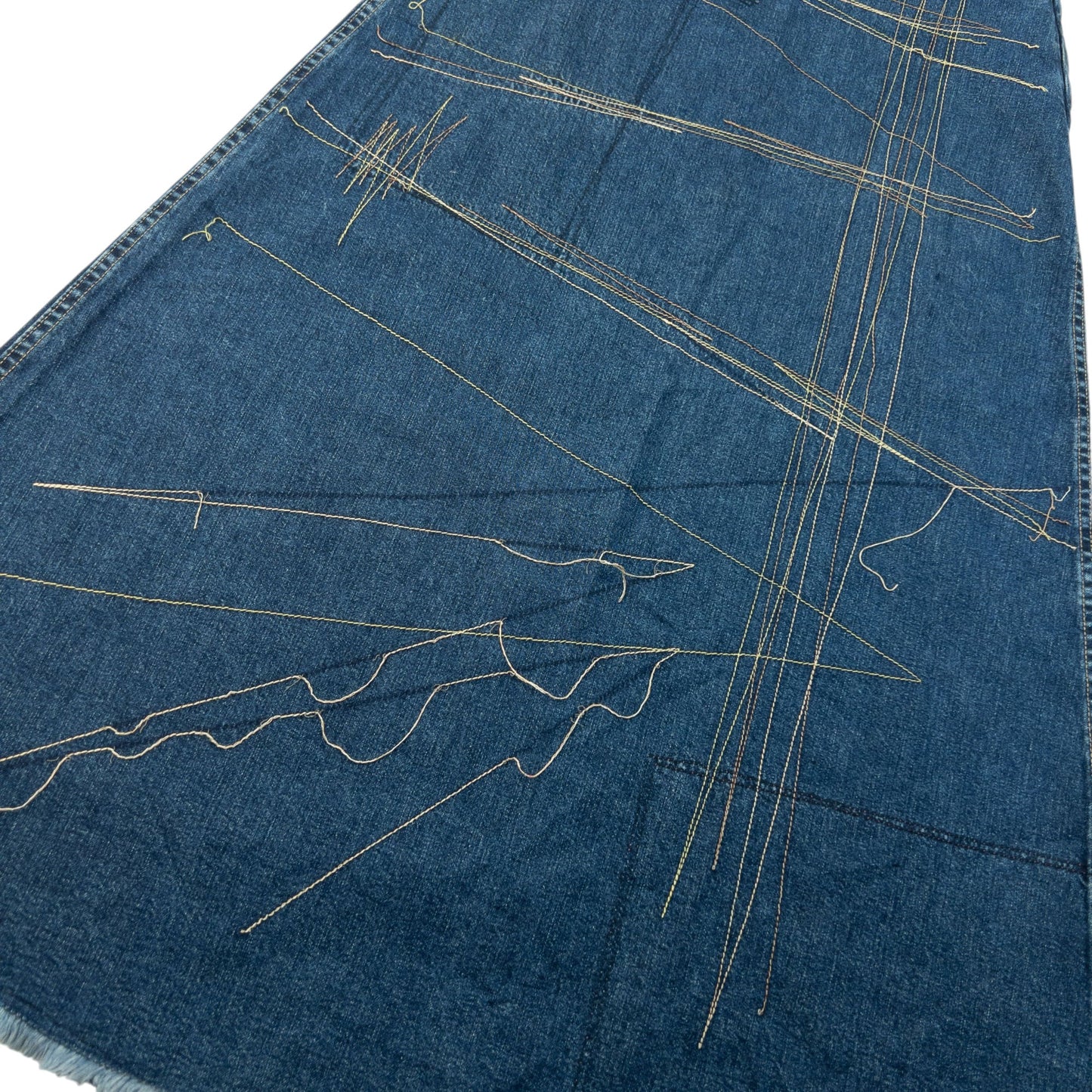 Vintage 90s Hysteric Glamour Embroidered Denim Skirt Womens Size W27 | W27, Blue