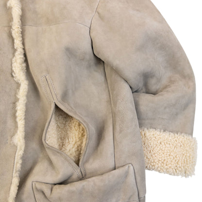 Vintage 2009 Miu Miu Fleece Lined Shearling Jacket Size L | Large, Beige