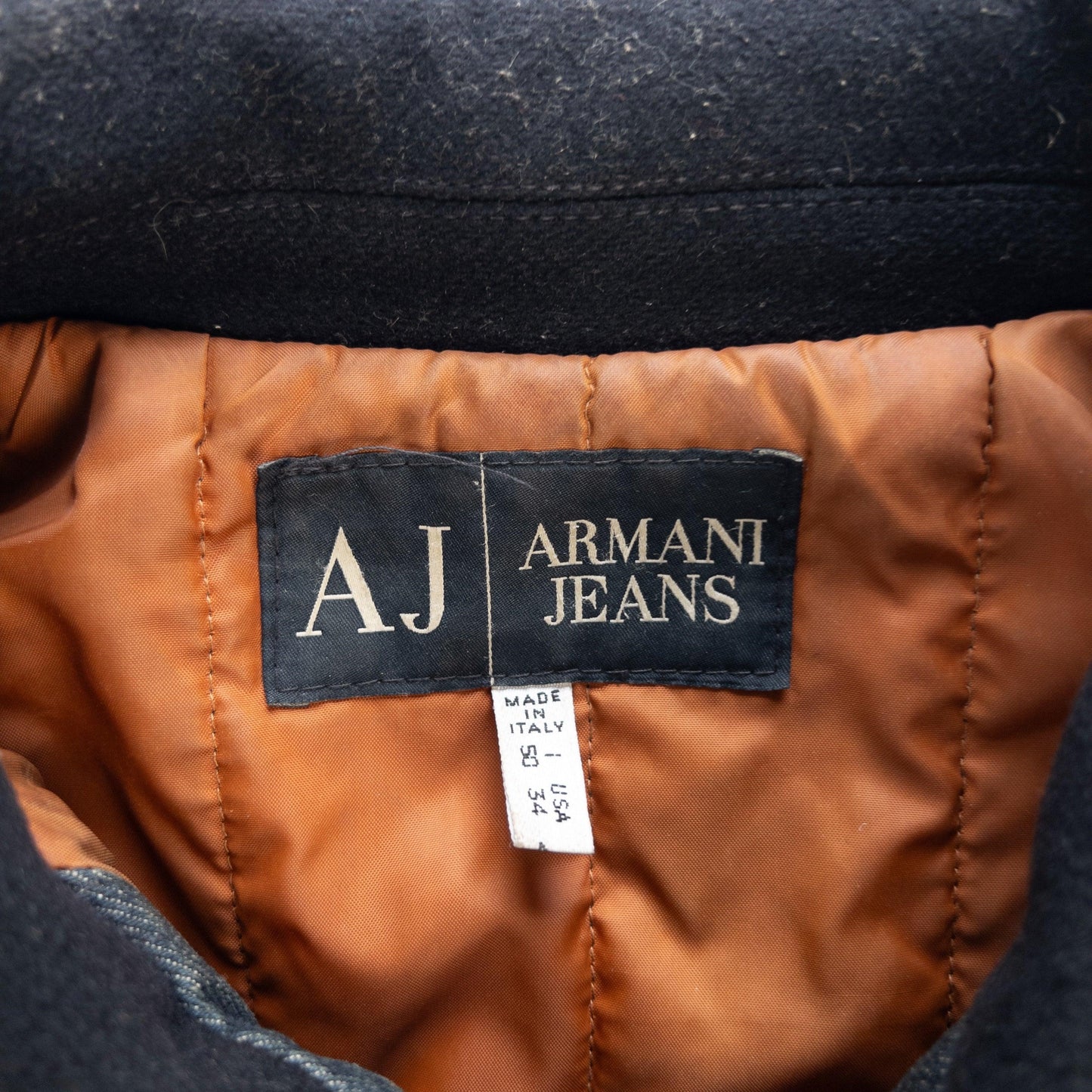 Vintage Armani Jeans Heavy Weight Wool Jacket Size L - Known Source