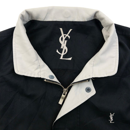 Vintage 90s YSL Yves Saint Laurent Harrington Jacket Size M | Medium, Black