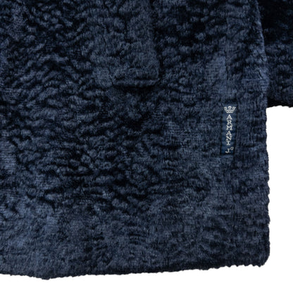 Vintage Armani Jeans Faux Fur Button Up Jacket Womens Size XL