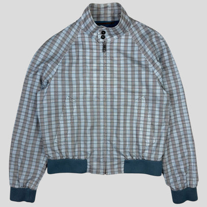 Prada SS17 Lined Cotton Checkered Bomber Jacket - IT46 (S) | Small, Blue