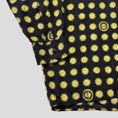 Versace V2 Classic 90’s Silk Sun Print Shirt - XS (M) | Default Title, Black