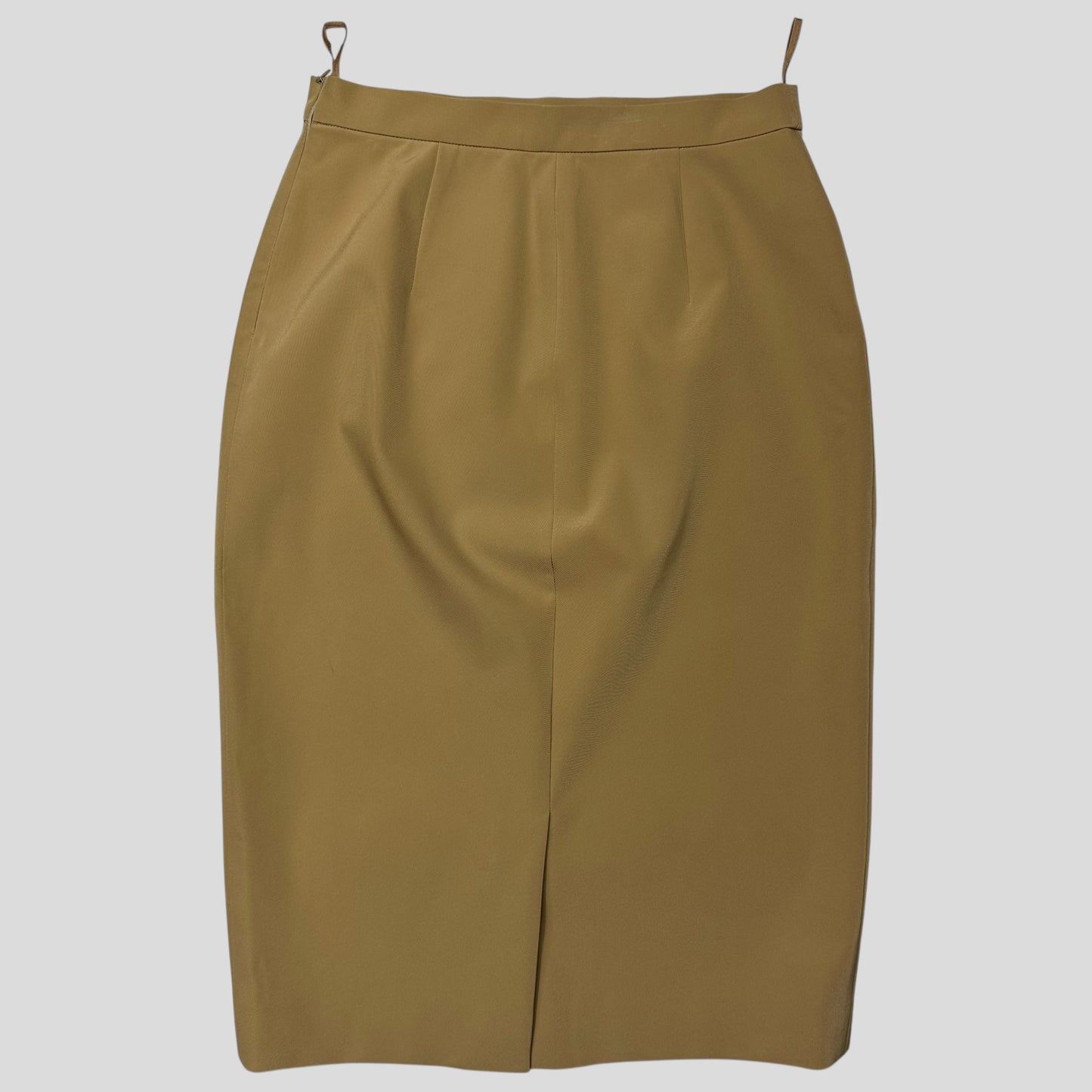 Prada Milano SS01 Polyester Elastane Gold Pencil Skirt - IT40
