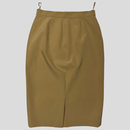 Prada Milano SS01 Polyester Elastane Gold Pencil Skirt - IT40