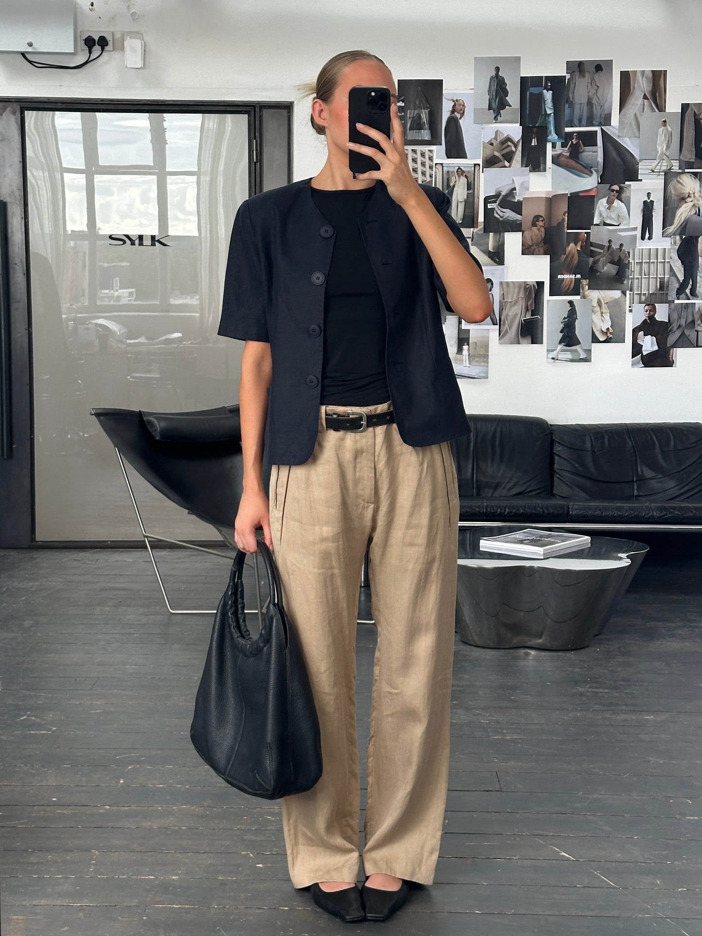 Versace 1990s Pure Ramie Wide Leg Trousers - W34