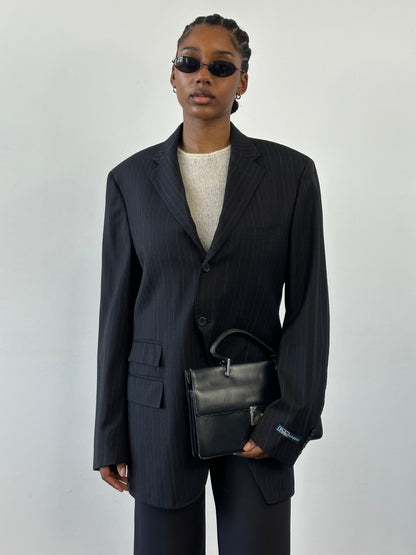 Ralph Lauren Polo 2000s Pure Wool Stripe Blazer – L/XL
