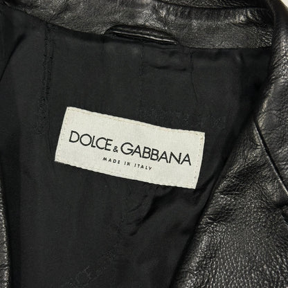 Dolce & Gabbana 00’s Leather Matrix Trench Coat Jacket - IT48 (M/L)