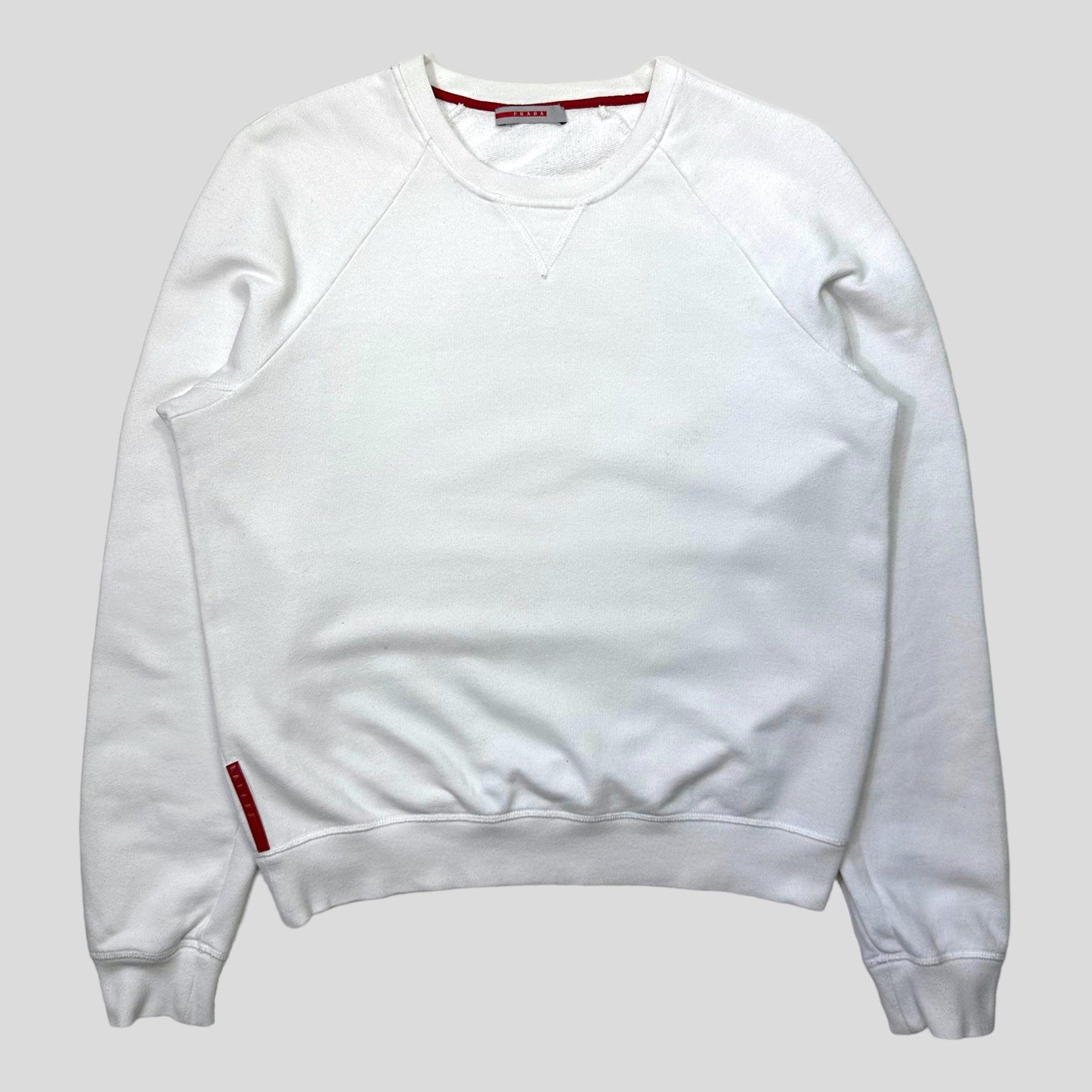 Prada Sport 2004 Boxy White Crewneck - M