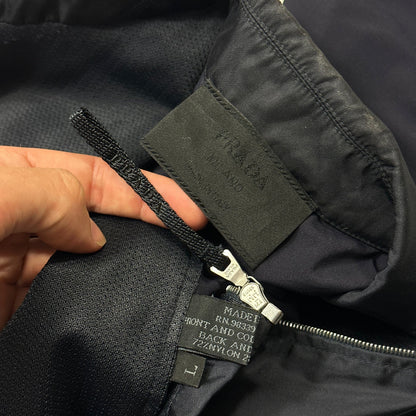 Prada SS00 Gabardine Nylon Hybrid Mini Pocket Shirt - L (M) | Default Title, Navy