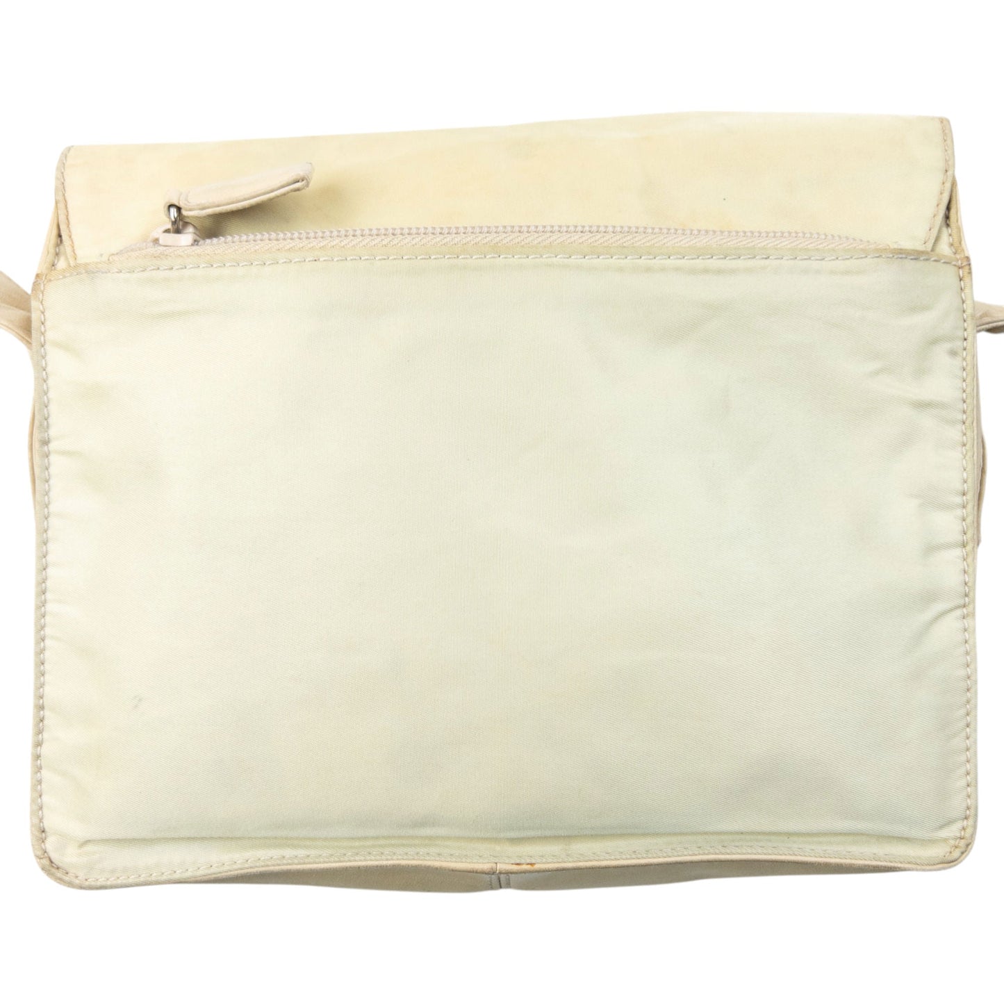 Vintage 2000s Prada Leather Crossbody Bag | O/S, Cream
