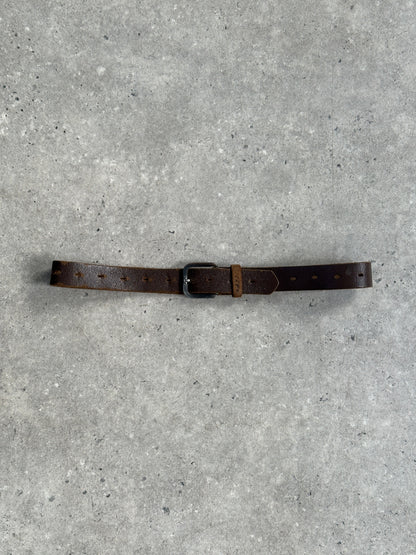 Vintage 1990s Leather Belt - One size