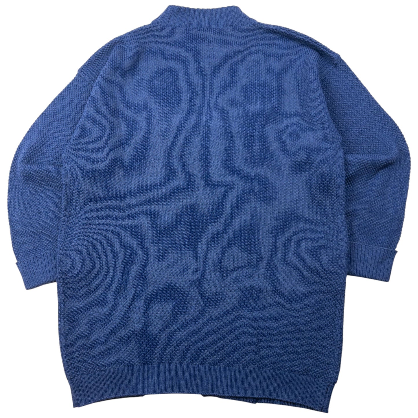 Vintage 80s Issey Miyake Knitted Wrap Cardigan Size S | Small, Blue