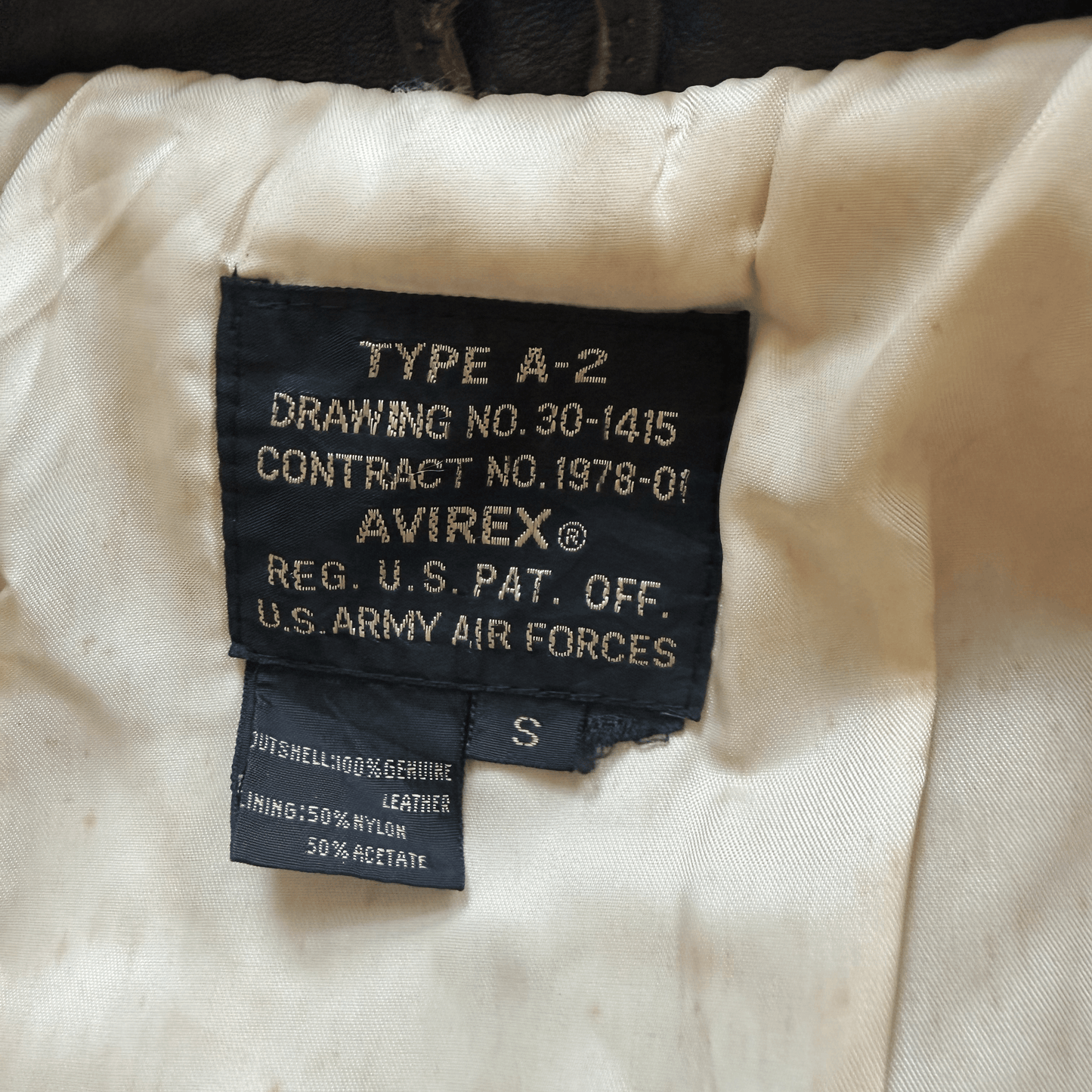 Avirex 'Lucky Strike' A2 Leather Flight Jacket - S / M | S / M, Red