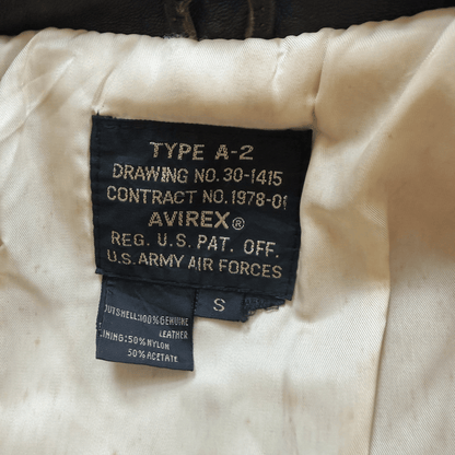 Avirex 'Lucky Strike' A2 Leather Flight Jacket - S / M | S / M, Red