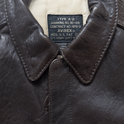 Avirex 'The K.O Kid' 1991 A2 Leather Flight Jacket - XS / S | S / M, Red