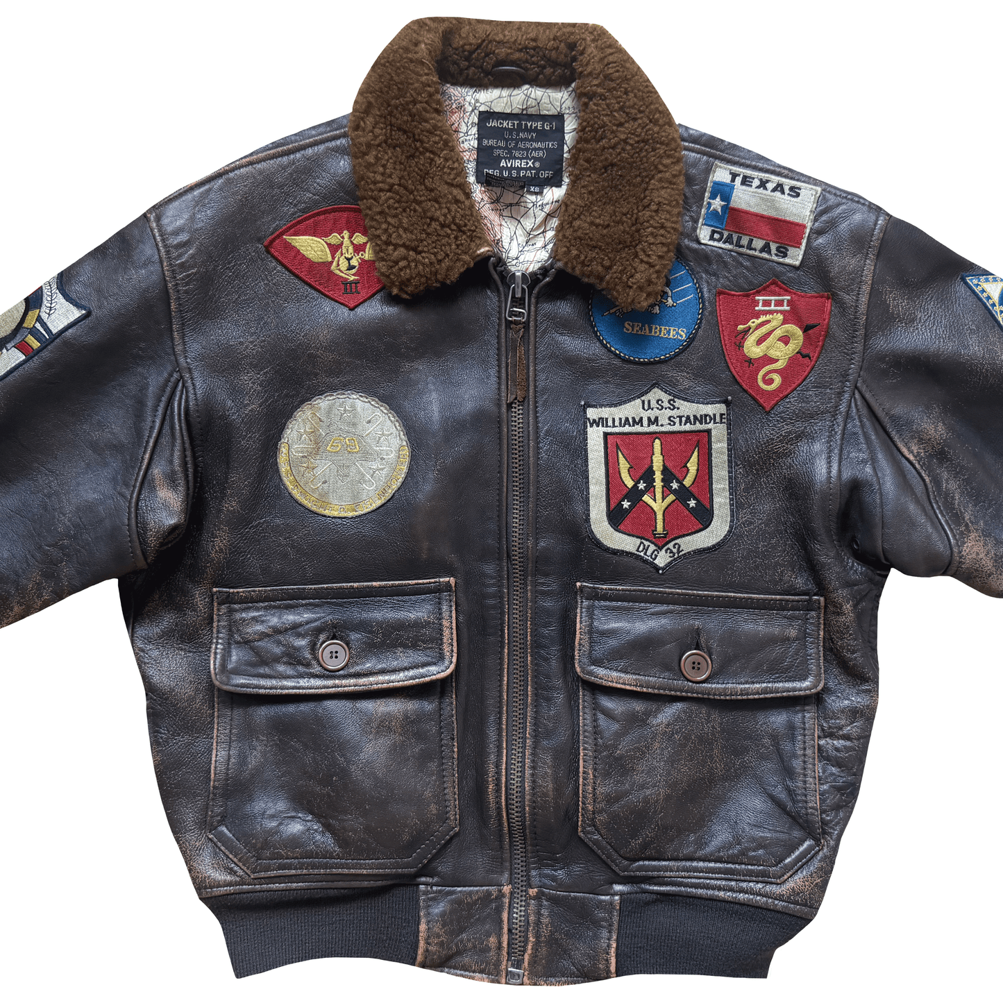 Avirex 1991 Top Gun G-1 Flight Jacket - XS/S | S/M, Brown